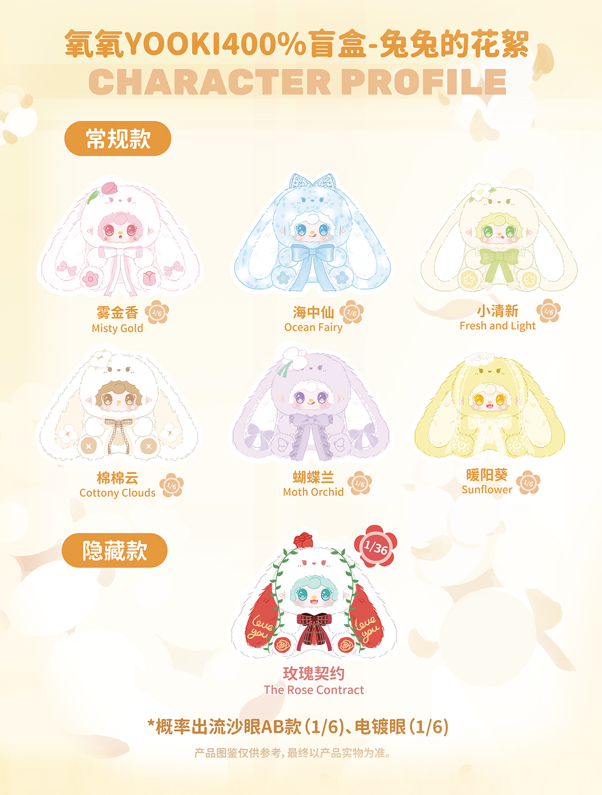 Yooki 400% Bunny's Floral Fragments Series Blind Box Yooki