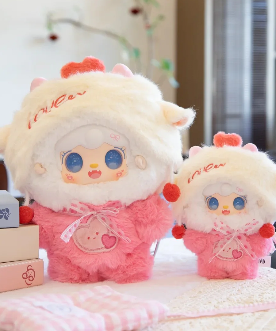 Yooki Heart Signal Series 400% Plush Hanging Card Valentine's Day Limited Edition WHOOPEA